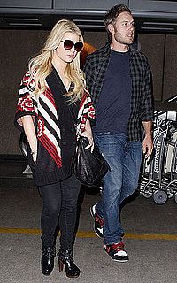 Pictures of Jessica Simpson and Eric Johnson at LAX