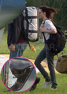Pictures of Robert Pattinson and Kristen Stewart on a Helicopter After Filming Breaking Dawn Kissing Honeymoon Scenes in Brazil