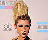 Ke$ha at 2010 American Music Awards, Complete With Fauxhawk, Grey Lipstick and Eyebrow Bling