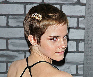 Picture of Emma Watson Wearing a Gold Hair Comb Accessory