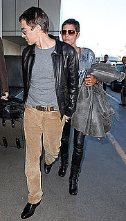 Pictures of Halle Berry and Olivier Martinez at LAX