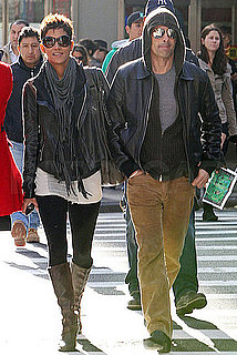 Pictures of Halle Berry and Olivier Martinez Looking Loved Up in Leather in NYC