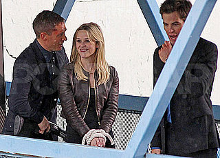 Pictures of Reese Witherspoon, Tom Hardy, and Chris Pine Shooting This Means War