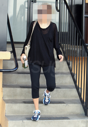 Celebrity Leaving Gym With Chlorophyll H2O Drink From Pressed Juicery