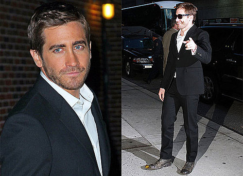 Jake Gyllenhaal Arriving at The Late Show and Interview with David Letterman