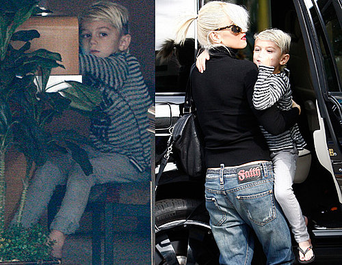 Pictures of Kingston Rossdale Getting Manicure