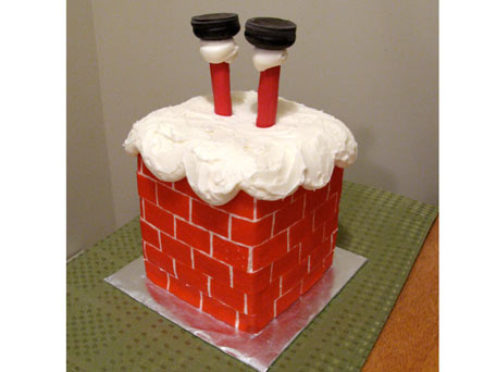 KitchenDaily Recipe For Santa Christmas Cake: Down the Chimney