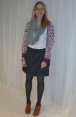 Look of the Day: Leather Look Skirt