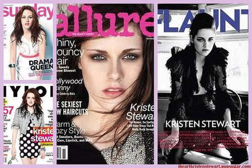 magazine covers collage of Kristen