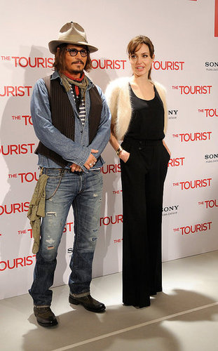 Pictures of Angelina Jolie and Johnny Depp in Madrid