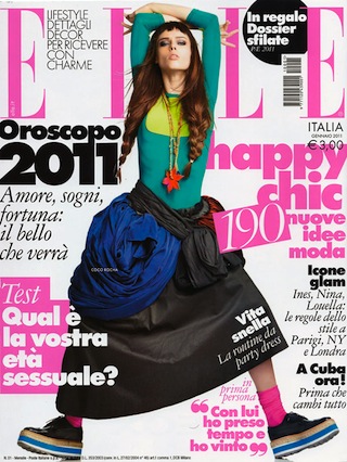 Coco Rocha on the Cover of Elle Italia January 2011