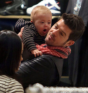Pictures of Robin Thicke and Paula Patton Shopping With Their Son