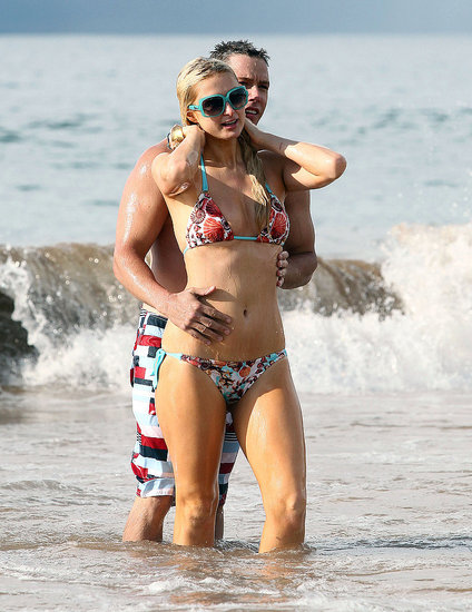 Paris and Nicky Hilton Have a Bikini and PDA-Filled Beach Day With Their Men Paris and Nicky Hilton Have a Bikini and PDA-Filled Beach Day With Their Men