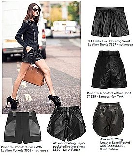 OnSugar Blogger Black by Sara Loves Leather Shorts