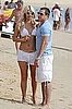 Pictures of Paris Hilton in Bikini and Cy Waits on Beach in Mexico