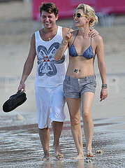 Pictures of Mark Owen and Emma Ferguson in a Bikini On the Beach in Barbados Pictures of Mark Owen and Emma Ferguson in a Bikini On the Beach in Barbados