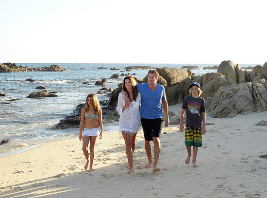 Cindy Crawford and Rande Gerber Take a Picture-Perfect Family Walk in the Sand Cindy Crawford and Rande Gerber Take a Picture-Perfect Family Walk in the Sand