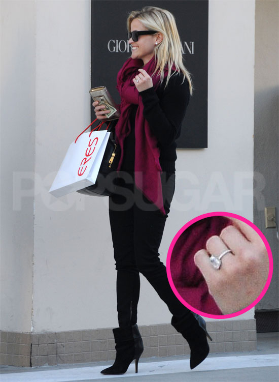 Reese Witherspoon Flashes Her Engagement Ring — See Her Beautiful Diamond! Reese Witherspoon Flashes Her Engagement Ring — See Her Beautiful Diamond!