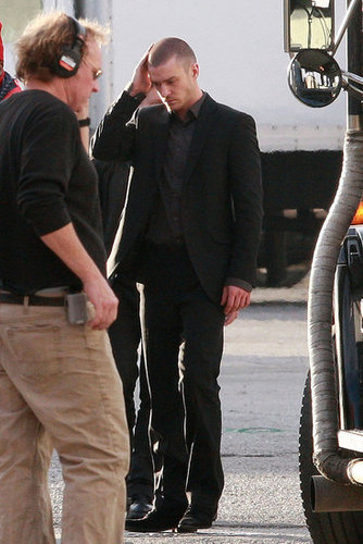 Pictures of Justin Timberlake on the Set of Now in Downtown LA 2011-01-06 09:57:00