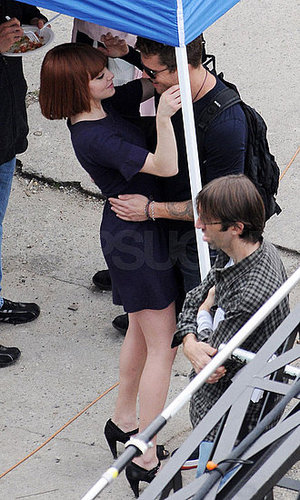 Pictures of Ryan Phillippe and Amanda Seyfried Hugging on the Set of Her Movie Now in LA