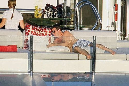 Shirtless Simon Cowell Pictures in St. Barts