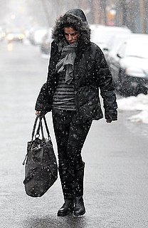 Pictures of Sandra Bullock Stepping Out in Snowy NYC Following Her NYE Celebration With Ryan Reynolds