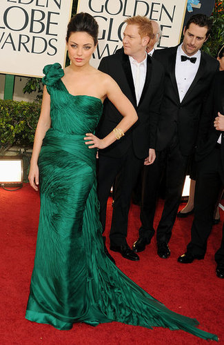 Pictures of Mila Kunis on Golden Globes Red Carpet