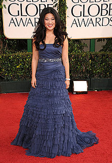 Pictures of Jenna Ushkowitz on the 2011 Golden Globes Red Carpet