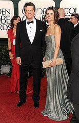 Colin Firth and wife Livia Giuggioli(2011 Golden Globes)