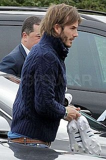 Pictures of David Beckham at Spurs After Victoria Beckham's Pregnancy Announcement