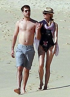 Pictures of Shirtless Joshua Jackson and Diane Kruger in Panther Swimsuit on Holiday in Cabo