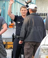 Pictures of Ben McKenzie on the LA Set of Southland Pictures of Ben McKenzie on the LA Set of Southland