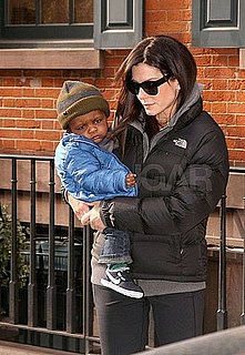 Pictures of Sandra Bullock Carrying Louis Bardo in NYC