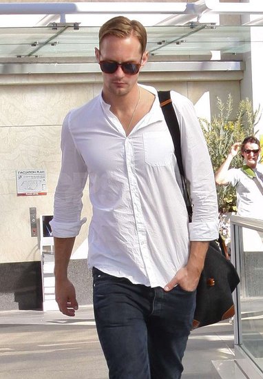 Pictures of Alexander Skarsgard Leaving the Gym in LA