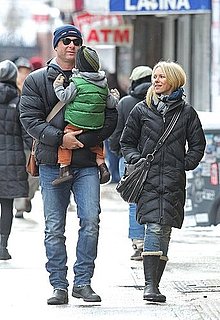 Pictures of Naomi Watts, Liev Schreiber, Samuel Schreiber, and Sasha Schreiber Visiting the Children's Museum of the Arts in NYC