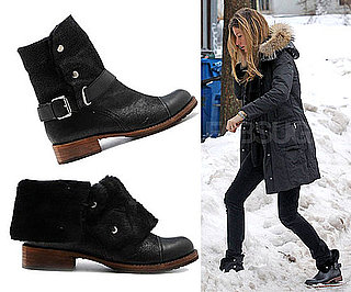 Gisele Bundchen Wearing Matt Bernson Buckle Boots in Boston