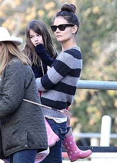 Pictures of Katie Holmes and Suri Cruise at the Equestrian Center in LA