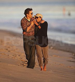 Pictures of Halle Berry and Olivier Martinez on a Walk on the Beach in Malibu