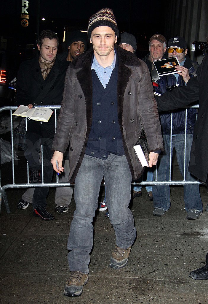 James Franco Celebrates Oscar Nod With the Daily Grind James Franco Celebrates Oscar Nod With the Daily Grind