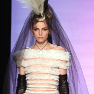 Androgynous Male Model Andrej Pejic at Jean Paul Gaultier Fashion Show