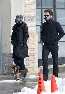 Fotos von der schwangeren Natalie Portman und ihr Verlobter Benjamin Millepied beim Spaziergang mit Hund in New York