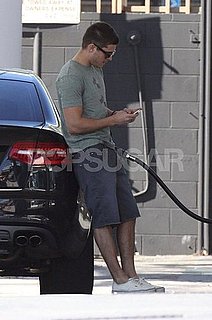 Pictures of Zac Efron Pumping Gas in LA
