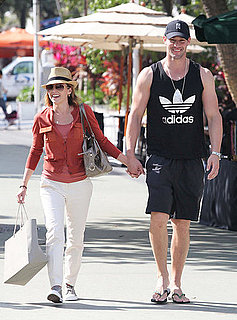 Pictures of Dannii Minogue and Kris Smith Shopping and Kissing in Miami