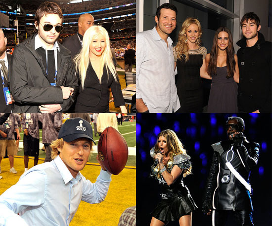 Jennifer Aniston, Fergie, Christina Aguilera, Owen Wilson, Chace Crawford and More at the 2011 Super Bowl Jennifer Aniston, Fergie, Christina Aguilera, Owen Wilson, Chace Crawford and More at the 2011 Super Bowl