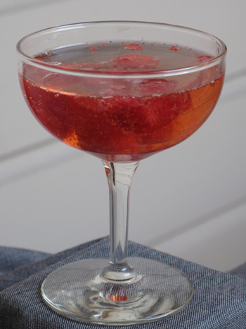 Raspberry Champagne Cocktail