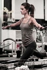 Pictures of Alessandra Ambrosio Taking Pilates Class