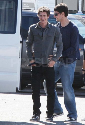 Pictures of Andrew Garfield on Spider-Man Set