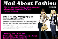 Popsugar City and Bloomingdale's Mad About Fashion Event Feb. 10