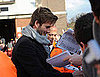 Pictures of David Beckham at Old Trafford Watching Man Utd Play Man City