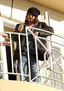 Pictures of Johnny Depp on Balcony of Four Seasons Hotel in LA